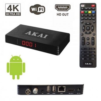 DECODER DIGITALE TERRESTRE/SATELLITARE AKDVBTBOX ANDROID DVB-T2/S2